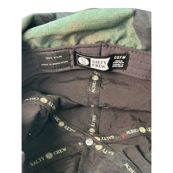 NEW Salty Crew Mullet Sunhat Black Camo 5 Panel Hat NWT Fishing Surf Outdoor - Picture 7 of 8